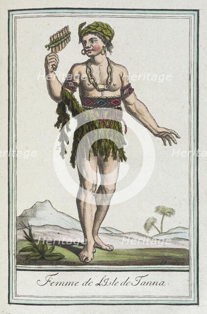 Costumes de Différents Pays, 'Femme de l'Isle de Tanna', c1797. Creators: Jacques Grasset de Saint-Sauveur, LF Labrousse.