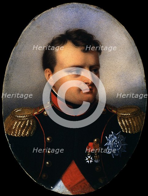 Portrait of Emperor Napoléon I Bonaparte (1769-1821), early 19th century. Creator: Isabey, Jean-Baptiste (1767-1855).