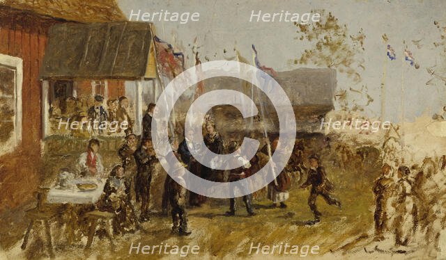 A wedding in aland, sketch, 1868. Creator: Karl Emanuel Jansson.