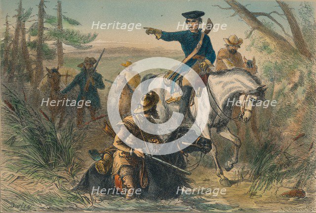 Major Washington on his mission to the French Commander, Artist: Unknown