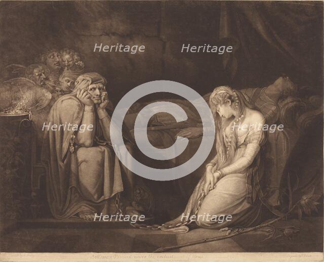 Belisane and Parcival under the Enchantment of Urma, 1782. Creator: John Raphael Smith.