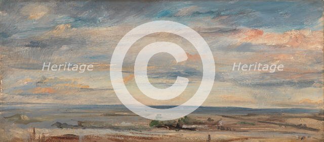 Cloud Study, Early Morning, Looking East from Hampstead, 1821. Creator: John Constable.