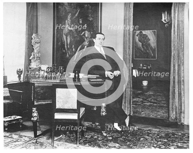 Wolfgang Gurlitt in the study of his gallery at the Potsdamer Strasse, Berlin, c. 1925. Creator: Anonymous.