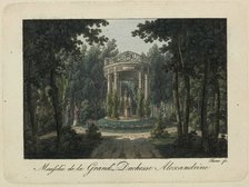 The monument to Grand Duchess Alexandra Pavlovna at Pavlovsk, 1810s. Creator: Thurner (active first quarter of the 19th century).