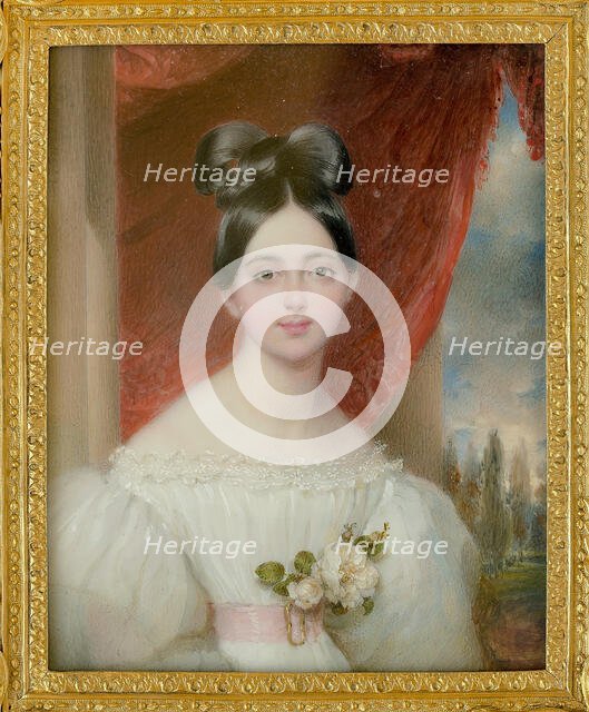 Archduchess Maria Theresa of Austria (1816-1867), Queen of the Two Sicilies, c1837. Creator: Daffinger, Moritz Michael (1790-1849).