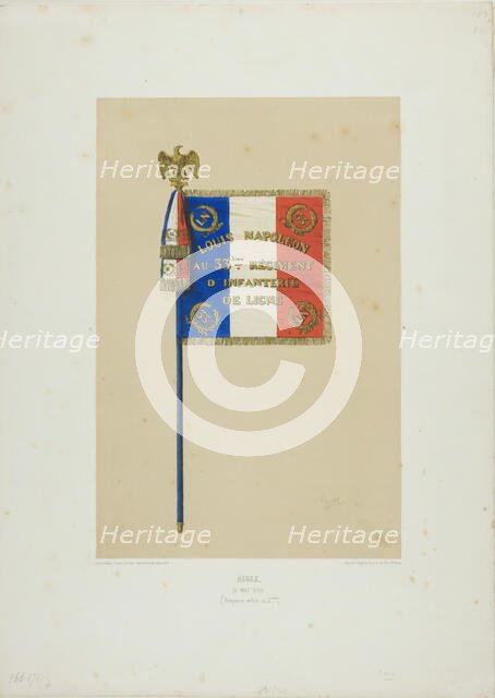 Standard: Louis Napoleon to the 33rd Infantry Line Regiment, May 10, 1852. Creator: Auguste Raffet.