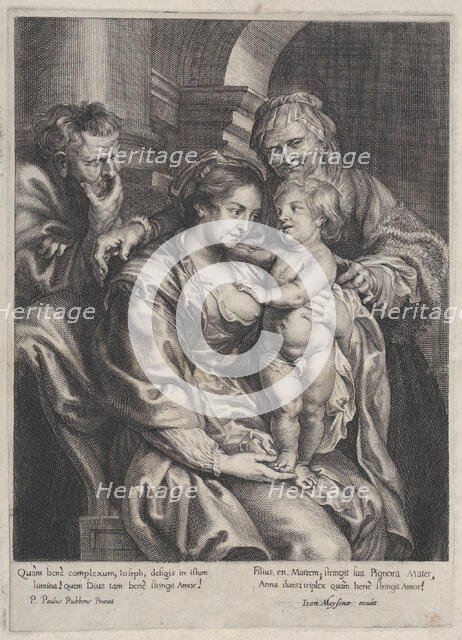 Holy Family with Saint Anne, ca. 1620-70., ca. 1620-70. Creator: Paulus Pontius.