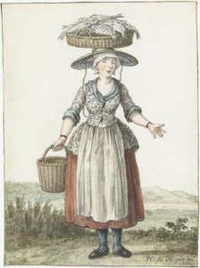Scheveningen fish seller, 1775. Creator: Paulus Constantijn la Fargue.