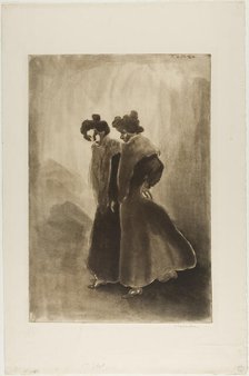 Two Women, 1902. Creator: Theophile Alexandre Steinlen.