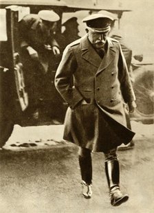 Sir John French arriving at Boulogne, 1914, (1935). Creator: Cossira.