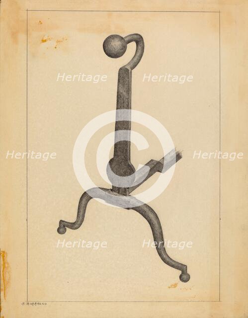 Andiron, 1935/1942. Creator: Salvatore Borrazzo.