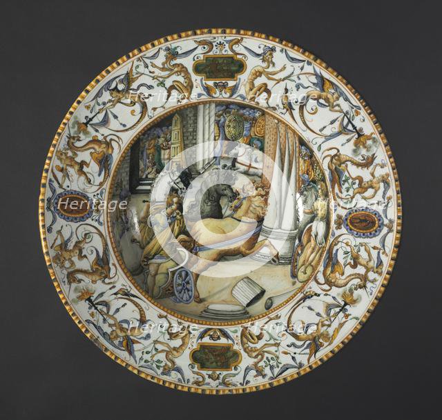 Plate, c. 1560. Creator: Atelier of the Fontana Family (Italian).