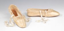 Evening slippers, British, 1845-65. Creator: Hobbs.