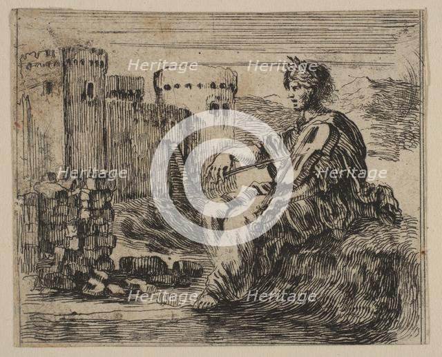 Amphion, from 'Game of Mythology' (Jeu de la Mythologie), 1644. Creator: Stefano della Bella.