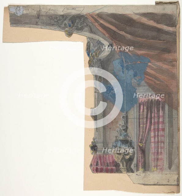 Design for a Stage Set at the Opéra, Paris, 1828-90. Creator: Eugene Ciceri.