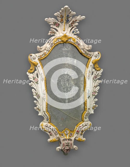 Mirror: Male Harlequin, Italy, 1740/60. Creator: Unknown.