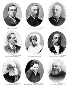 Portraits of politicians and authors, 1898.  Creators: Elliott & Fry, Russell & Sons.