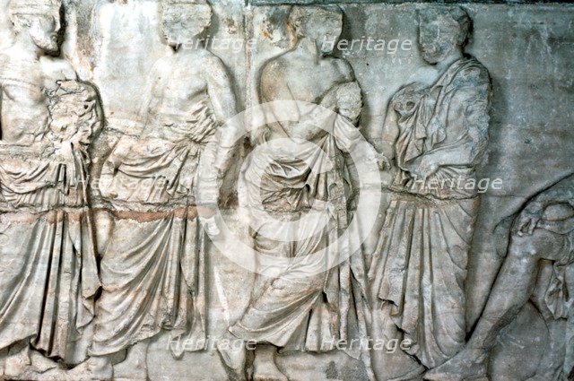 Officials, frieze from the Parthenon, 438-432 BC. Artist: Unknown