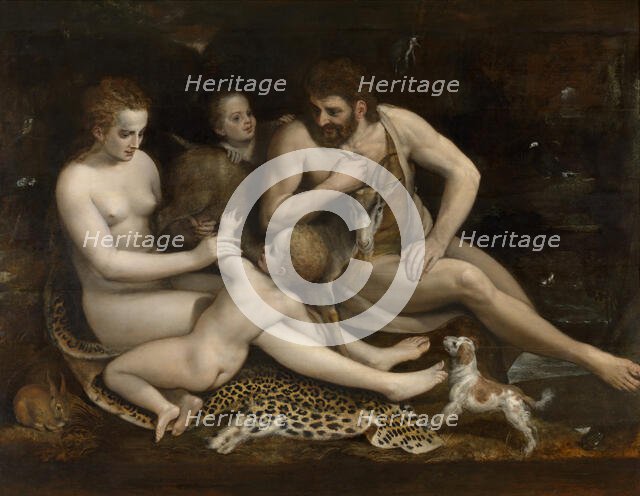 Adam and Eve and their Children, c1540-1570. Creator: Frans Floris.