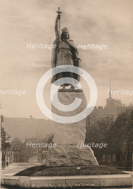 Statue of King Alfred the Great, Winchester, Hampshire, early 20th century(?). Artist: Unknown.