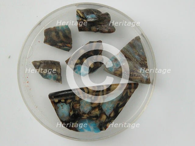 Glass Fragments from a Vessel, Coptic, 4th-early 5th century. Creator: Unknown.