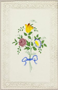 Untitled Valentine (Flowers), c. 1840. Creator: Unknown.