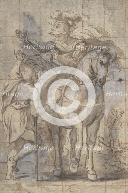 Saint Martin and the Beggar, 17th century. Creator: Anon.