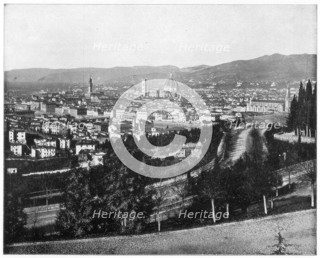 Panorama of Florence, Italy, late 19th century. Artist: John L Stoddard