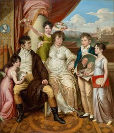 The family of the wholesaler Johann Christian Edler von Bruchmann, 1810. Creator: Josef Abel.