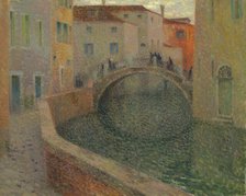 The little canal, gray evening, Venice, 1907. Creator: Le Sidaner, Henri (1862-1939).