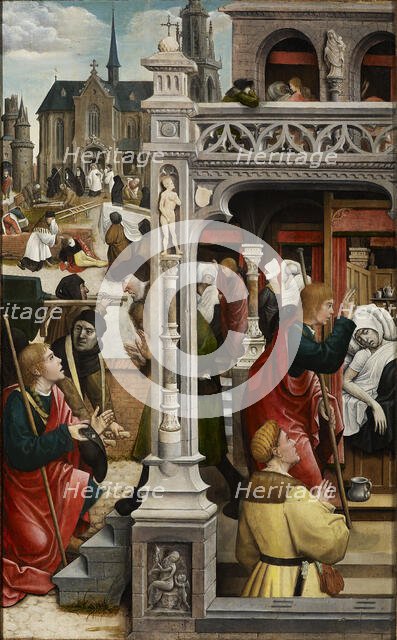 Scene from the life of Saint Roch, 1517. Creator: Orley, Everaert (Everard), van (c. 1490-1527).