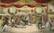 'Mr. Jorrocks makes a 'Faux Pas' at the Countess de Jackson's Ball', 1838. Artist: Henry Thomas Alken.