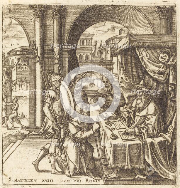 The Servant Begging for Mercy from His King, probably c. 1576/1580. Creator: Leonard Gaultier.