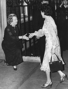 Margaret Thatcher meets Princess Margaret at Downing Street, London, 16th September 1980. Artist: Unknown