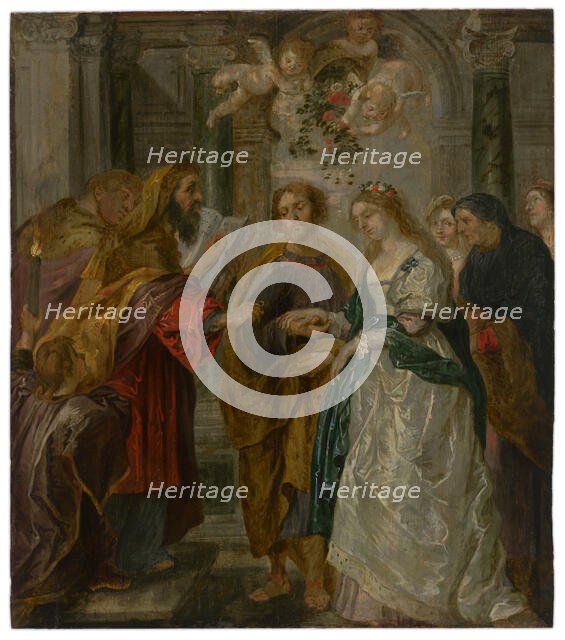 The Betrothal of the Virgin Mary, 1620-1630. Creator: Workshop of Peter Paul Rubens.