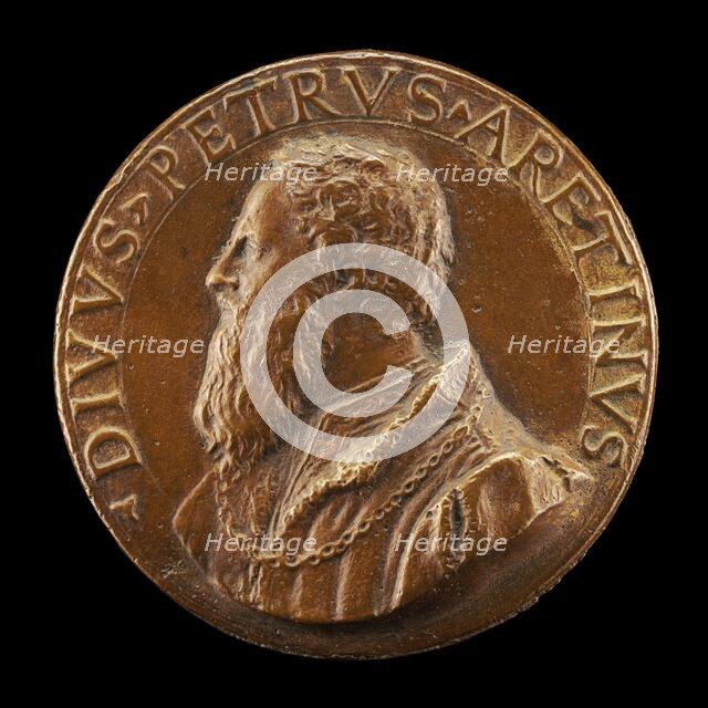 Pietro Aretino, 1492-1556, Satirist [obverse]. Creator: Leone Leoni.