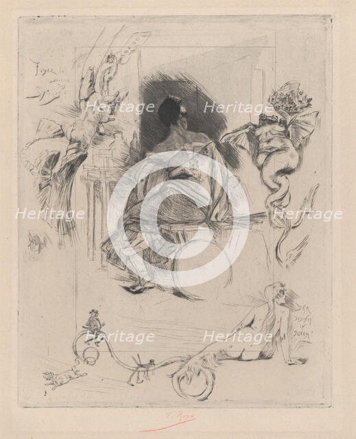 The Last Maja, second half 19th century. Creator: Félicien Rops.