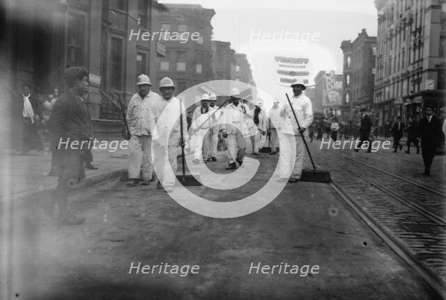 White Wings who have not struck, 1911. Creator: Bain News Service.