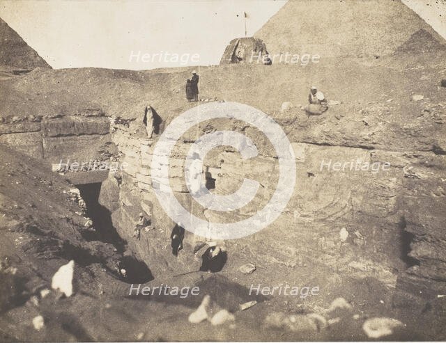 Excavations near the Sphinx, 1853. Creator: John Beasley Greene.