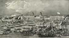 "By Water from Greenwich to the Tower" Royal Aquatic Excursion to Greenwich Hospital, 1838', 1937. Creator: Unknown.