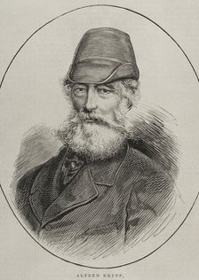 Alfred Krupp, German steel manufacturer and inventor, 1878.  Creator: Unknown.