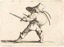 Duellist with Sword and Dagger, c. 1622. Creator: Jacques Callot.