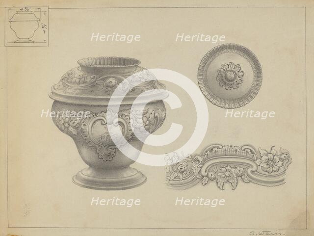 Silver Sugar Bowl, c. 1937. Creator: Simon Weiss.