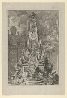 Funeral monument to Charles V, Duke of Lorraine, frontispiece to 'Les Actions glorieuse..., 1703-04. Creator: Sébastien Le Clerc the Younger.