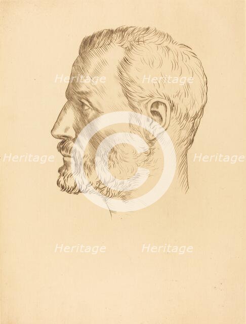 Head of a Man (Tete d'homme). Creator: Alphonse Legros.