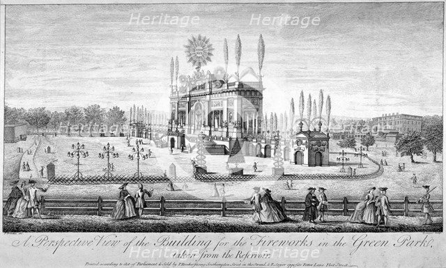 Green Park, Westminster, London, 1749. Artist: P Angier