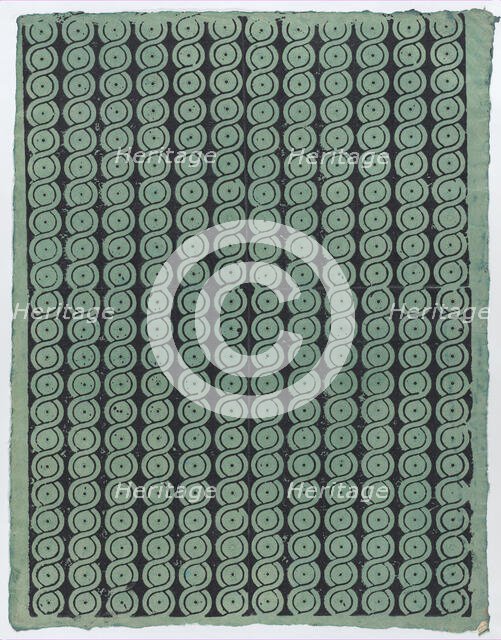 Sheet with overall guilloche pattern, late 18th-mid-19th century., late 18th-mid-19th century. Creator: Anon.