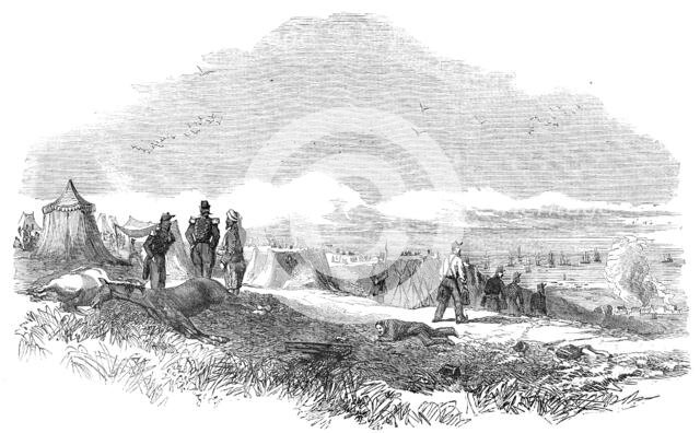 Scene in the French Camp, sketched the day after the Battle of the Alma, 1854. Creator: Unknown.