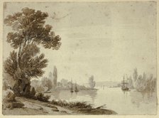River Scene with Boats, n.d. Creator: William Henry Stothard Scott.