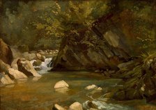 Woodland Stream, c. 1840. Creator: Paul Huet.